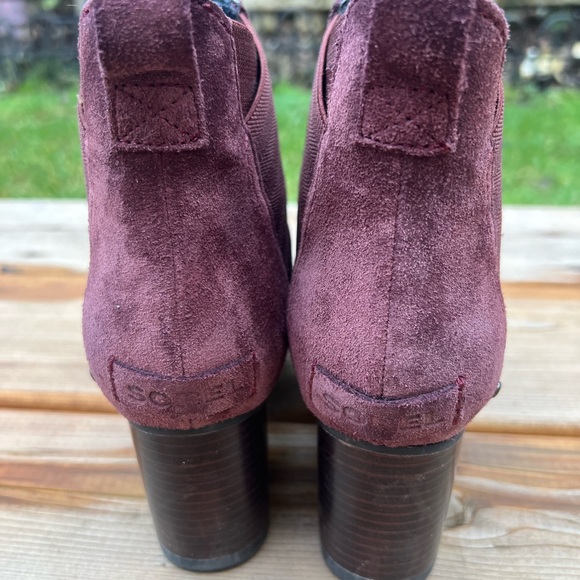 SOREL Addington Burgundy Suede Leather Chelsea Boot - Picture 9 of 12